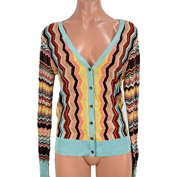 Missoni for Target Womens Zig Zag Button Front Cardigan Sweater From Size m - Picture 1 of 6